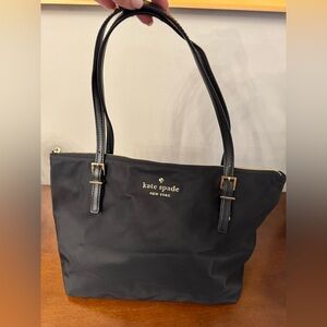 Kate Spade Watson Lane Small/Med Maya Nylon Tote  - Black/gold